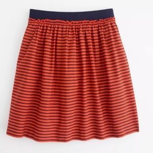 Jcrew Orange and Blue Striped Skirt